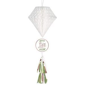 1pc‎ Diamond Hanging Honeycomb LOVE Tassel Decoration Wedding Bridal Shower